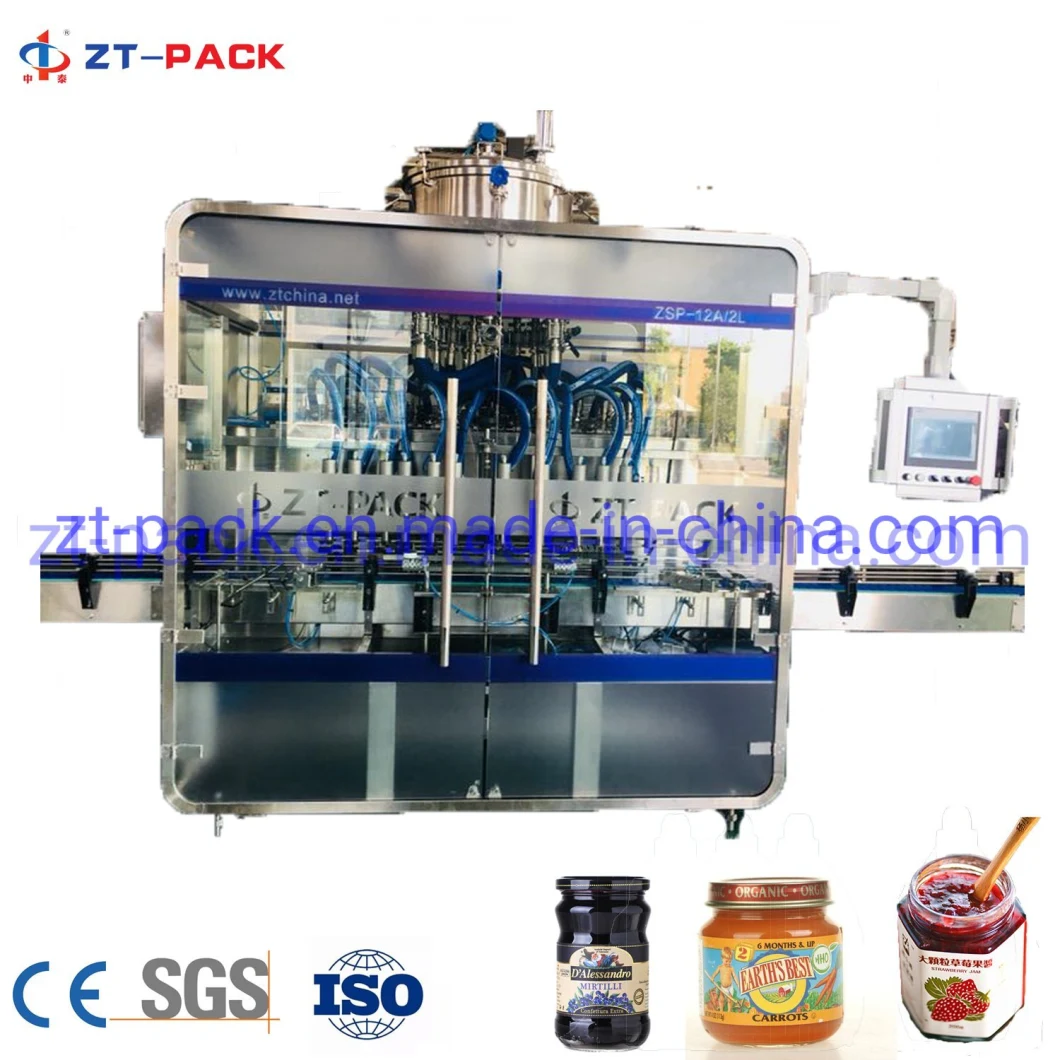 Siemens Touch Screen Control Automatic Tomato Sauce Filling Machine Jam Chocolate Bottle Liquid Filling Packing Machine