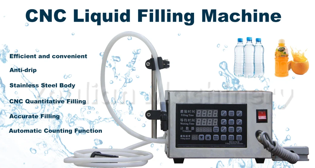 Gfk-280 Electrical Liquids Filling Machine Digital Filler Automatic Pump Sucker Beverage Filling Machine Liquid