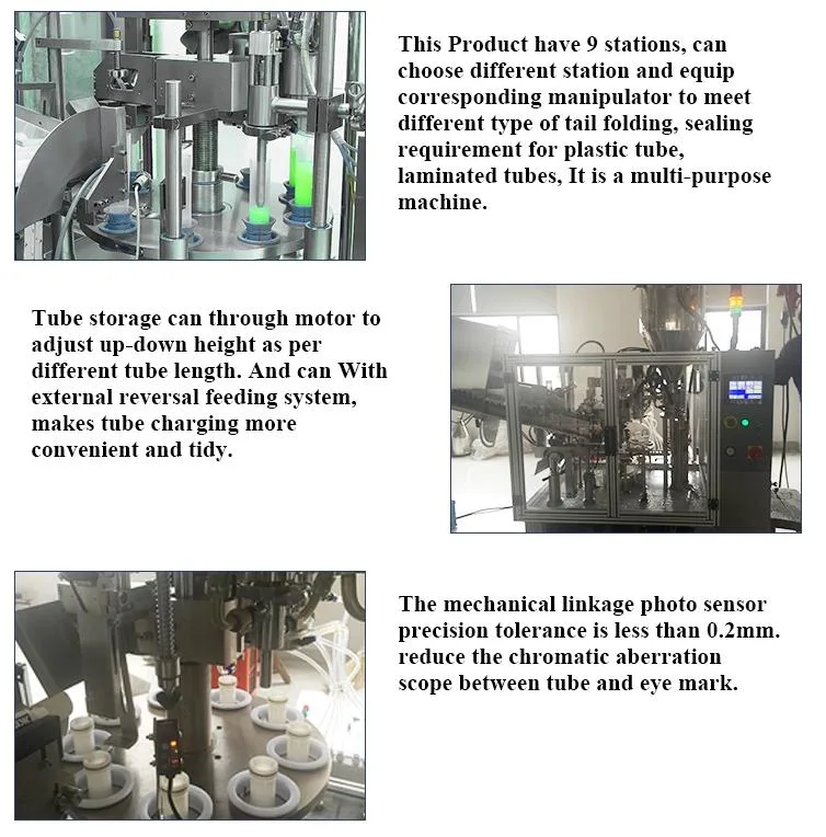 High Stable Automatic Soft Tube Filling Sealing Machine for Toothpaste