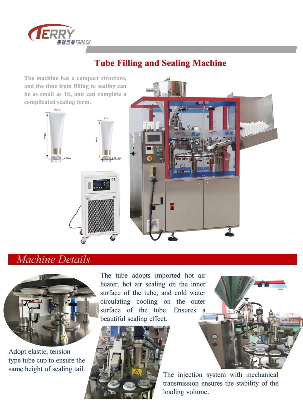 Auto Plastic Tube Filling Sealing Machine with Inner Heating System
