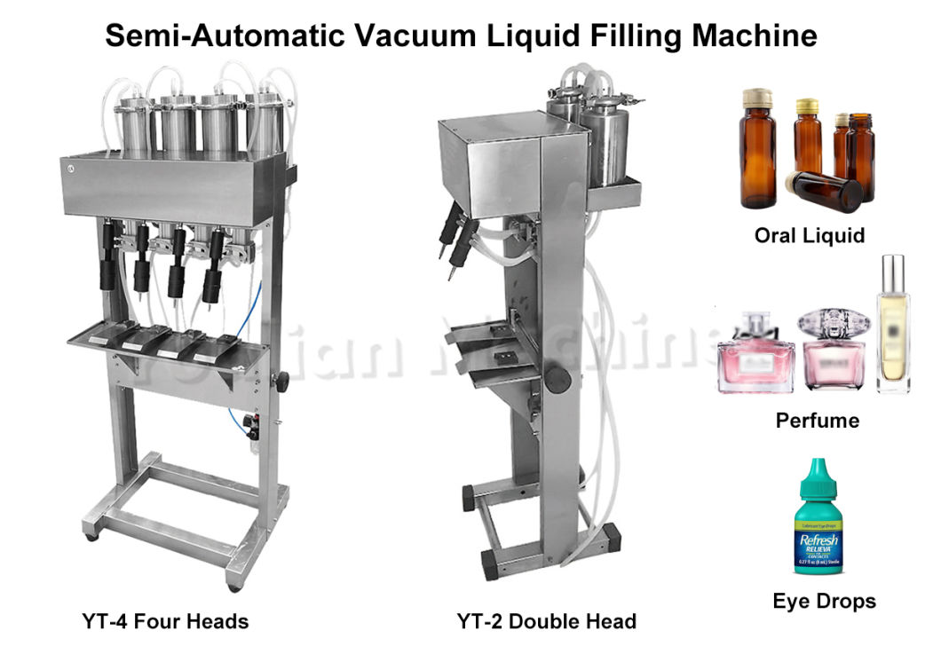 Vacuum Liquid Filler Four Heads Liquid Filling Machine Negative Pressure Perfume Filling Machine