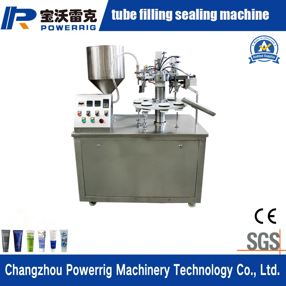 Semi Automatic Cream and Skin Care Products Tube Filling Sealing Packaging Machine