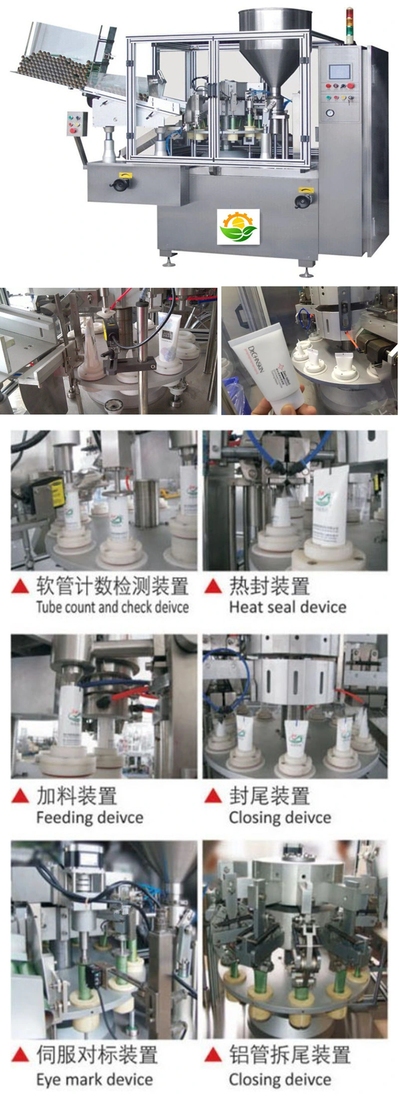 Sealling and Filling Plastic Tube Machine Heat Filling Tubes Sealing Machine Automatic