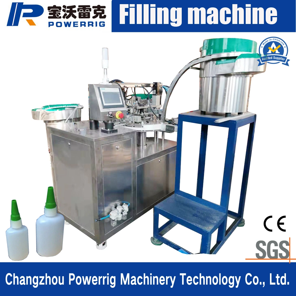 PLC Touch Screen Control Glue Filling Capping Machine for Sale