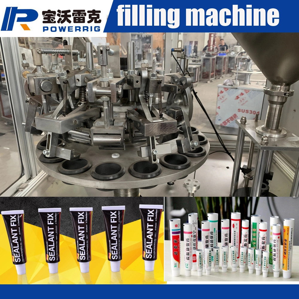 High Performance Semi Automatic Aluminum Tube Filling Sealing Machine with Speed 20-30 Tubes Per Minute