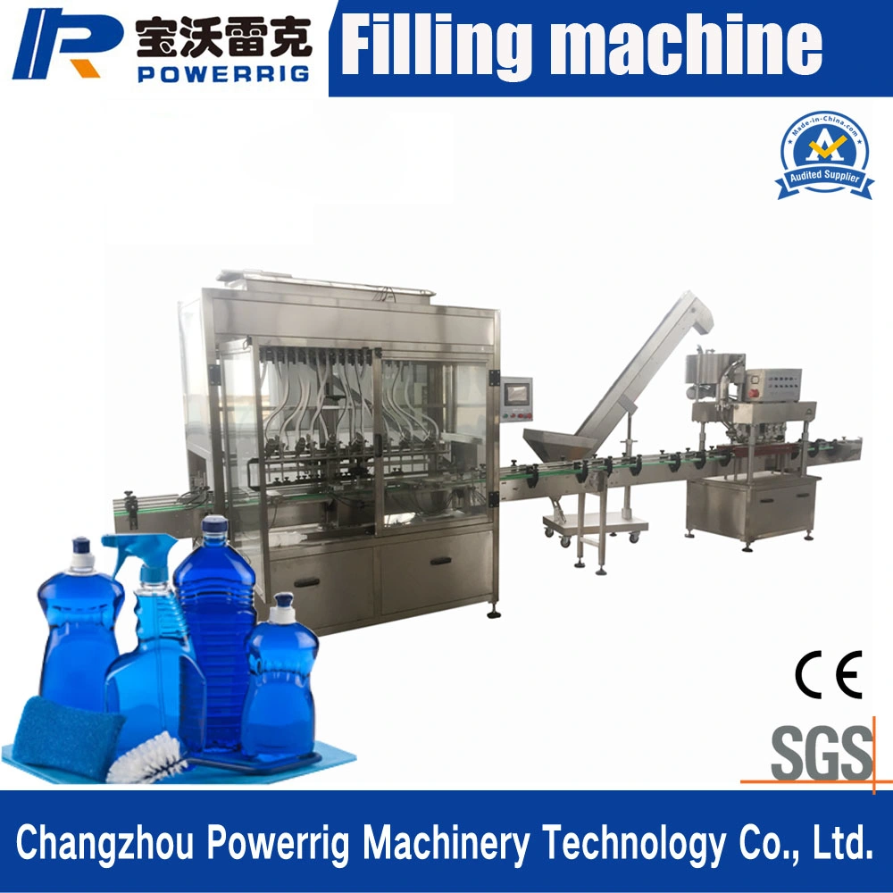 Automatic Linear Gravity Bottle Filling Line Mouthwash Bottle Filling Screw Capping Machine