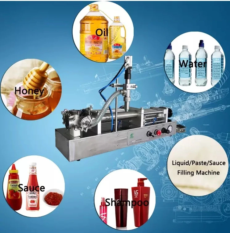 Semi Auto Lotion Bottle Cosmetic Filler Water Beverage Honey Cream Piston Paste Liquid Filling Machine