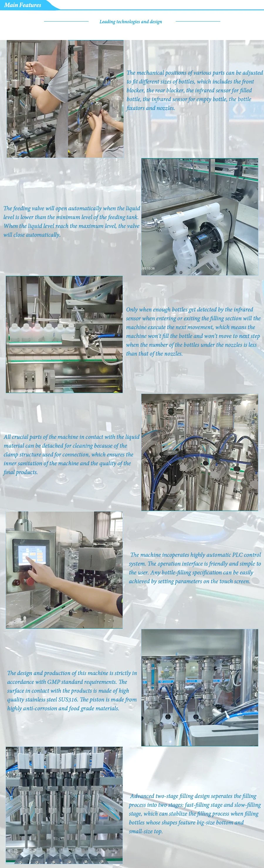 Full Automatic Shower Gel Bottle Filling Machine Capping Machine