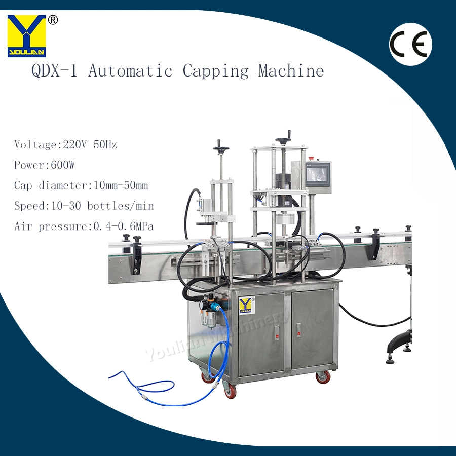 Qdx-1 Automatic Linear Screw Capping Machine Twist off Small Pet Glass Plastic Bottle Screw Capping Machine Price