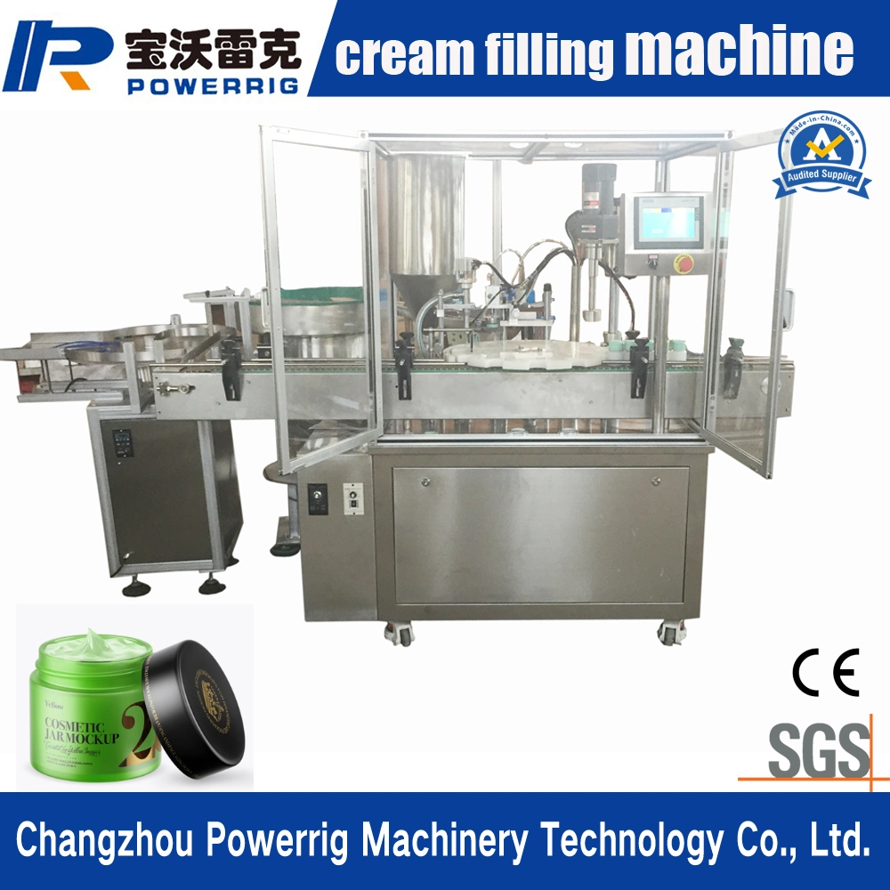 Automatic Cosmetic Face Cream Bottle Filling and Capping Machine