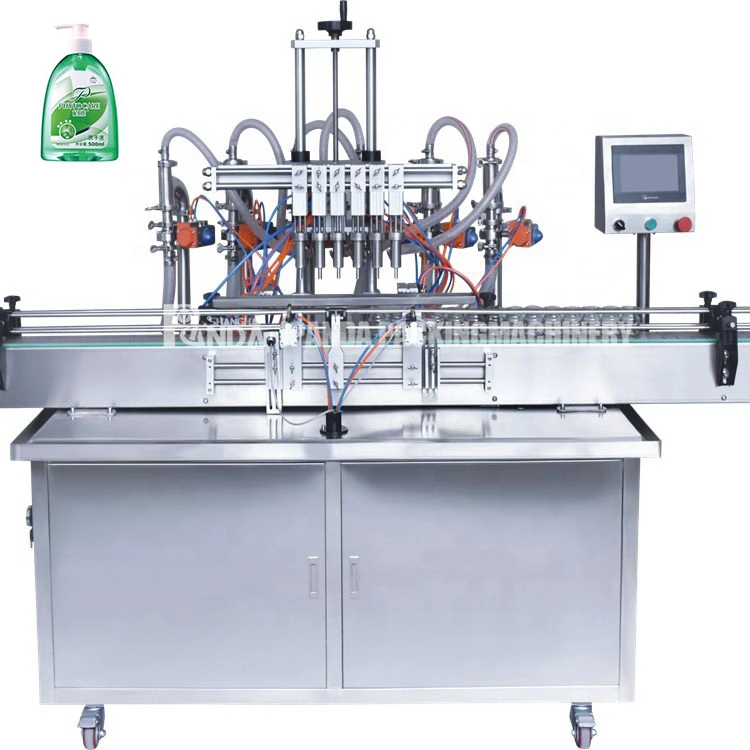 Full Automatic High Accuracy Body Wash/Hand Sanitizer/Lotion Filling Capping Labeling Machine