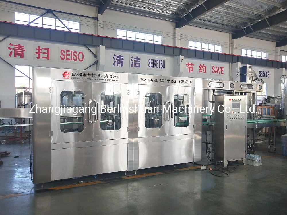 Full Automatic Mineral Pure Drinking Bottle Water Washing Filling Capping 3in1 Monoblock Rinsing Filling Capping Line