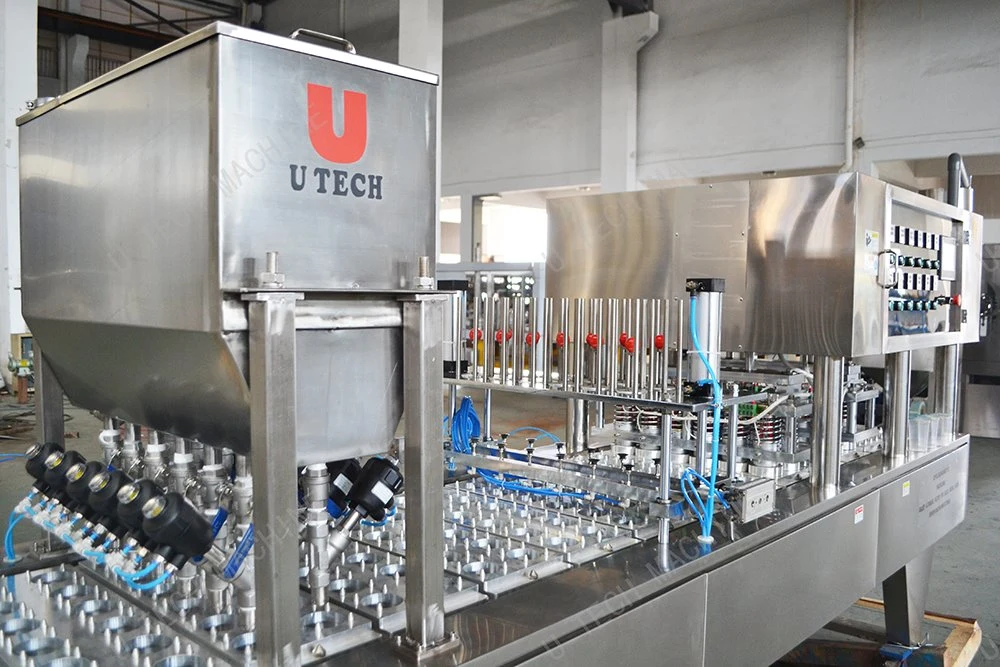 Automatic Cup Mineral Water Juice Liquid Filling and Sealing Machine