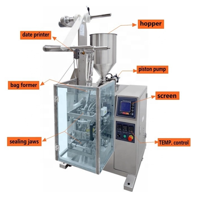 CE Approved Automatic Liquid Paste Powder Liquid State Packaging Machine for Mustard Oil Packing