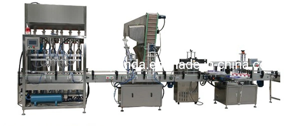 Full Automatic High Accuracy Body Wash/Hand Sanitizer/Lotion Filling Capping Labeling Machine