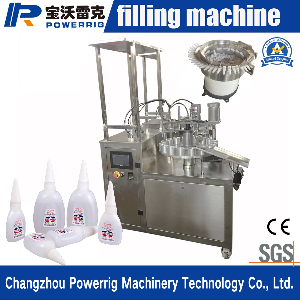 Touch Screen Control Semi Automatic Glue Filling Capping Machine with Factory Price