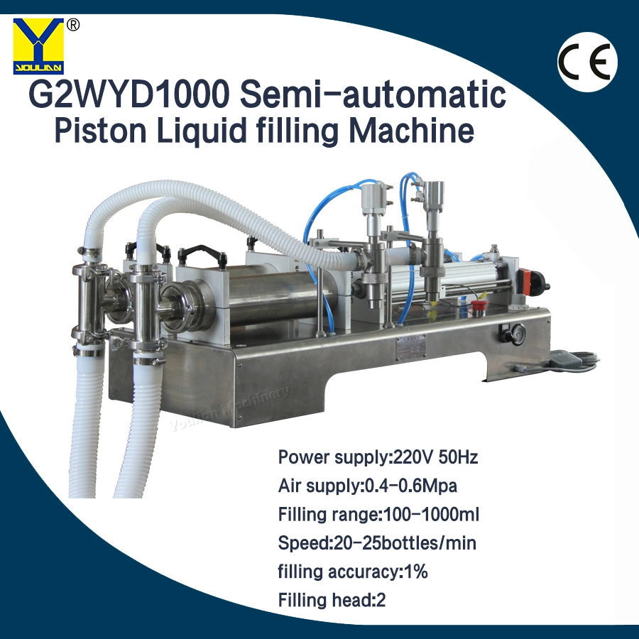 Semi-Automatic Piston Liquid Filling Machine for Cleanser Essence (G2WYD1000)
