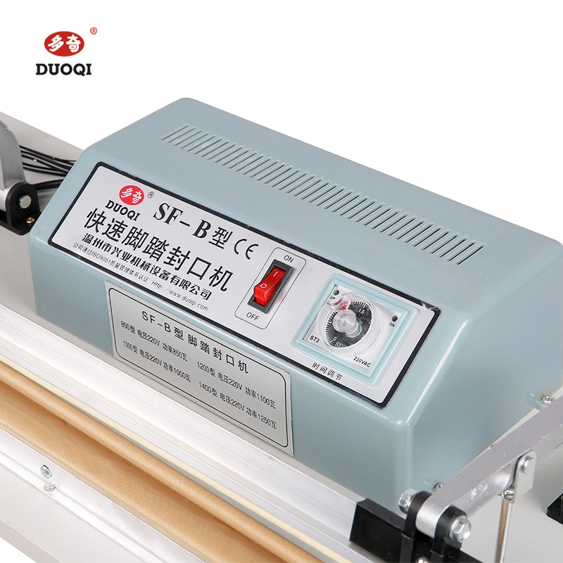 Duoqi Sf-800 Semi-Auto Heat Film Sealing Machine Electric Foot Pedal Operated Passing Type Sealer