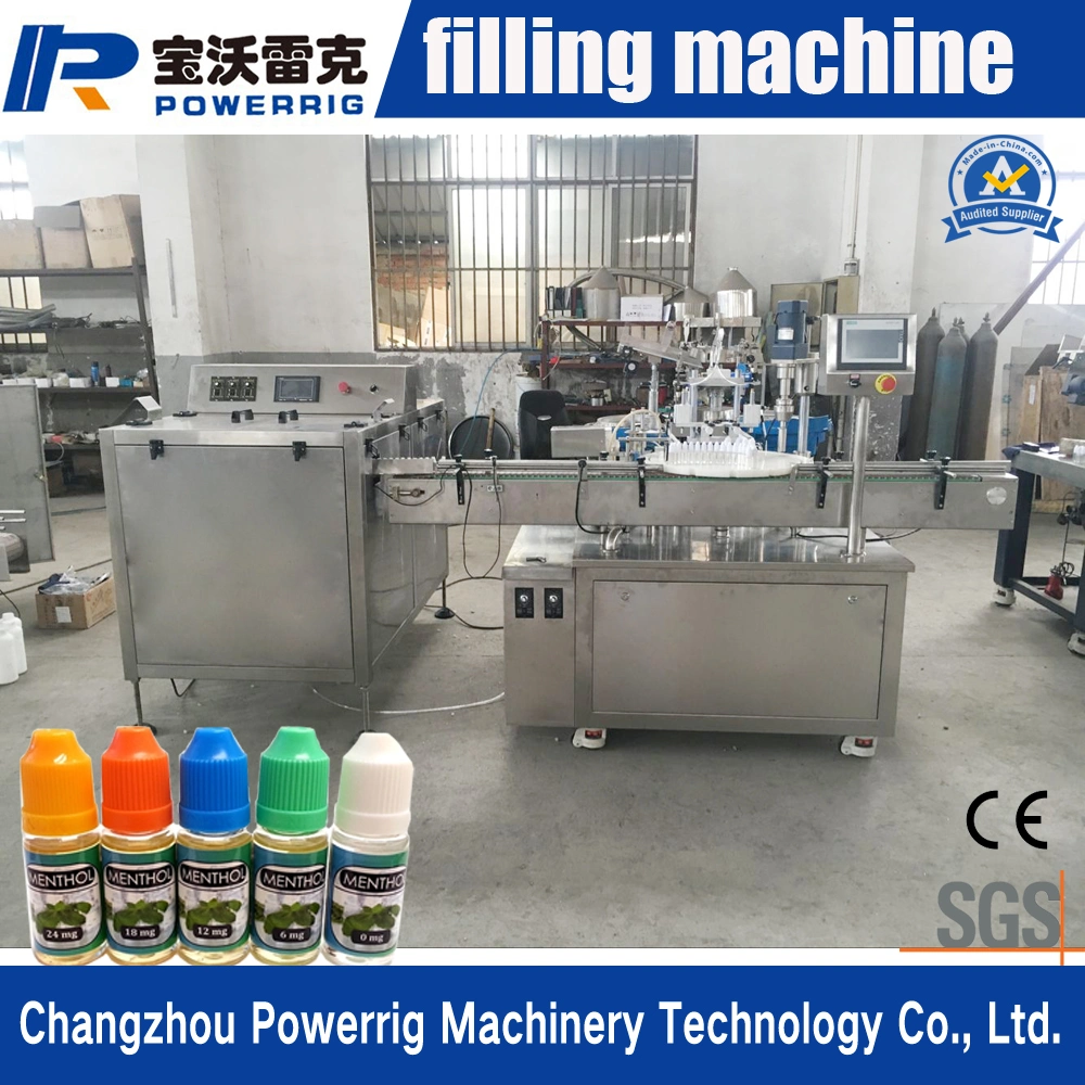 Touch Screen Control 10ml E-Liquid Filling Capping Machine with Speed 20-30bpm