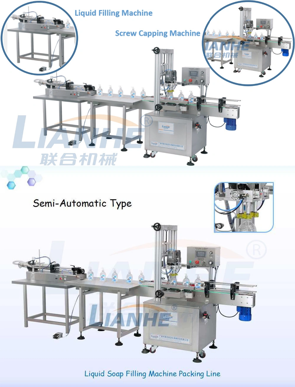 Liquid Soap Filling Machine Bottle Filling and Capping Machine