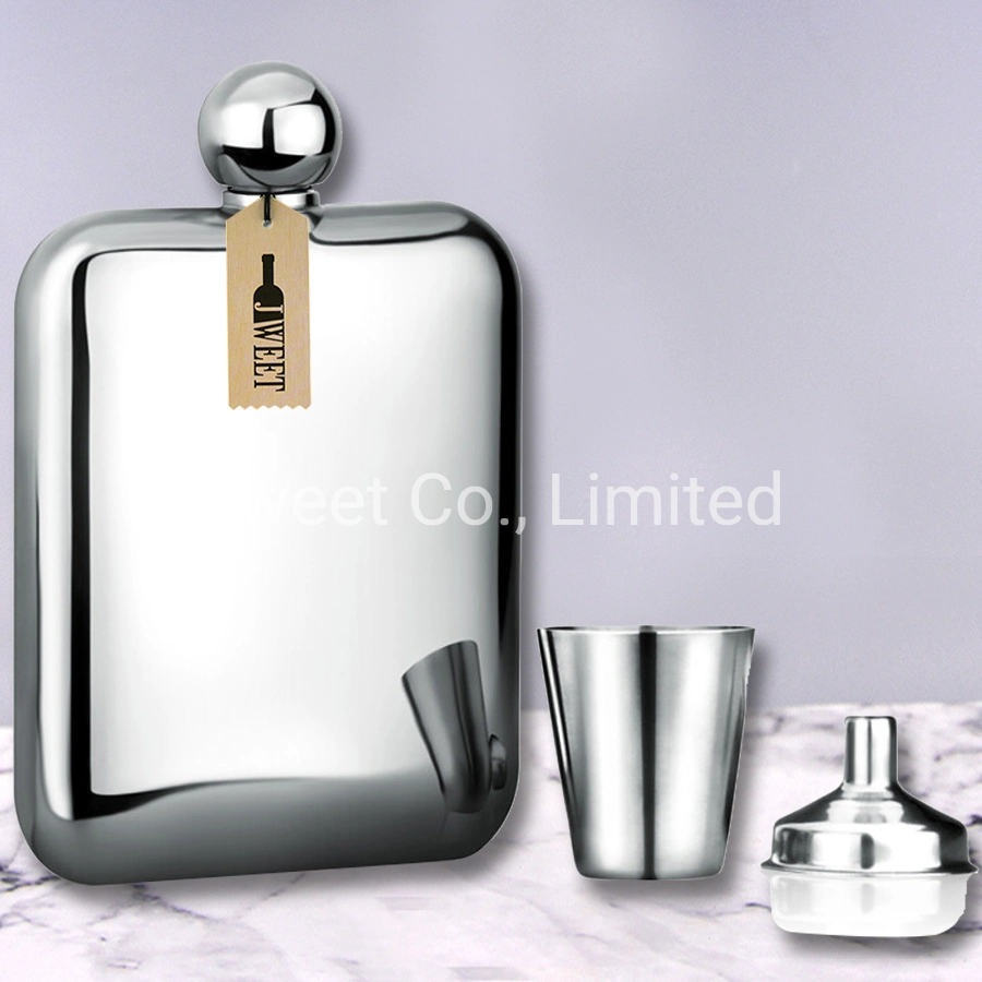 Whisky Hip Flask with Mini Funnel Set for Men Drinking