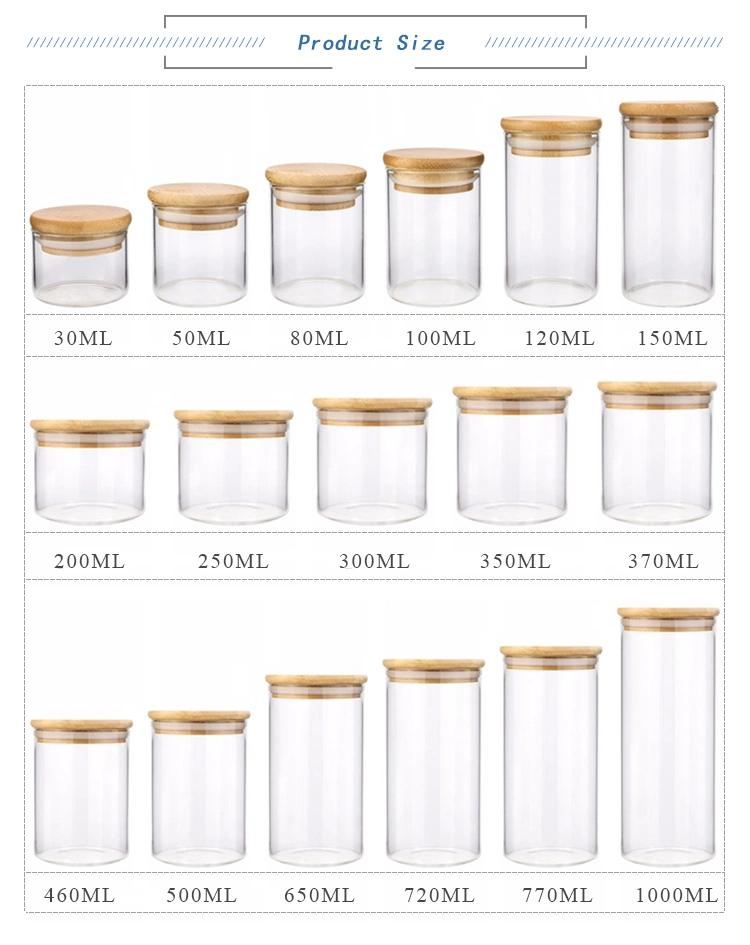 Handmade Mouth Blown High Borosilicate Material Clear Food Glass Jar