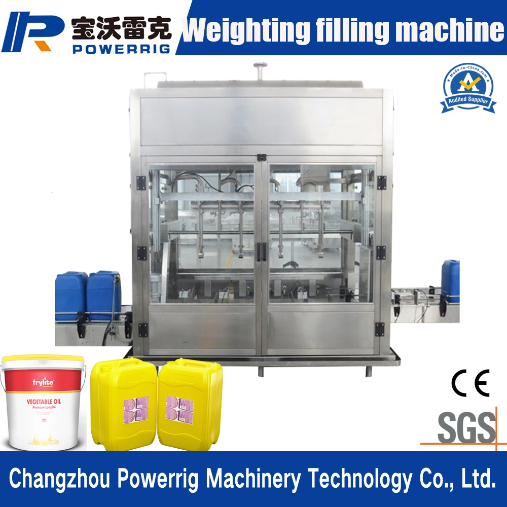 Automatic 4 Heads Weighing Bottle Filling and Capping Machine with Factory Price