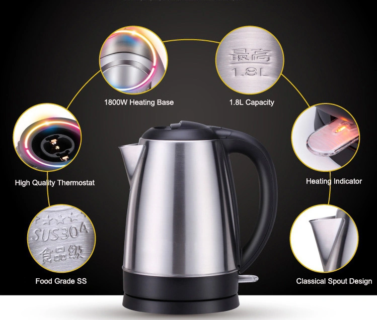 Boil Milk Kettle Electrical Jug Kettle SUS 201 Water Boil Dry Protect Electric Kettle Thermometer