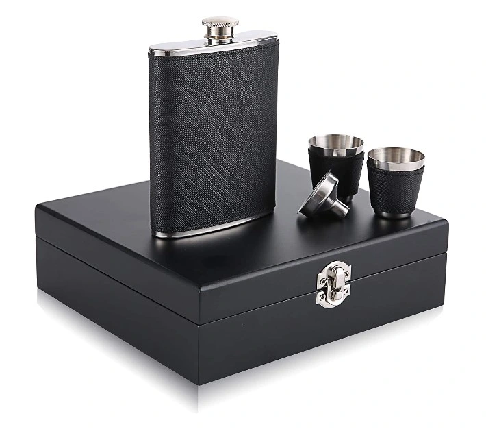 Wholesale 8oz Stainless Steel Hip Flask Gift Set with Funnel and Shot Glass