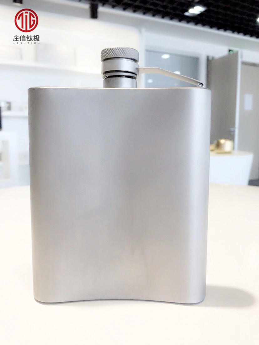 Easy Screw Titanium Wine Bottle Liquor Pot Hip Flask Hiking Traveling Titanium Wine Flask