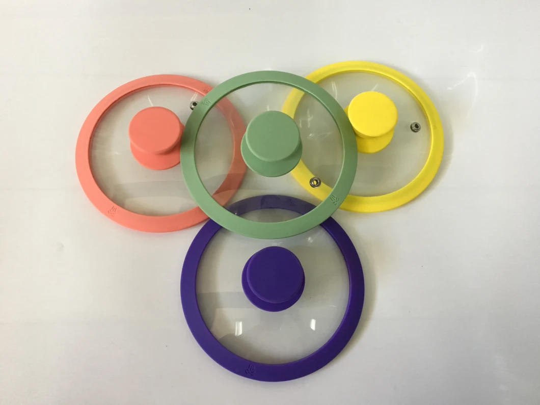 Dishwasher Safe Silicone Graduated Rim Saucepan Lids with Steam Vent