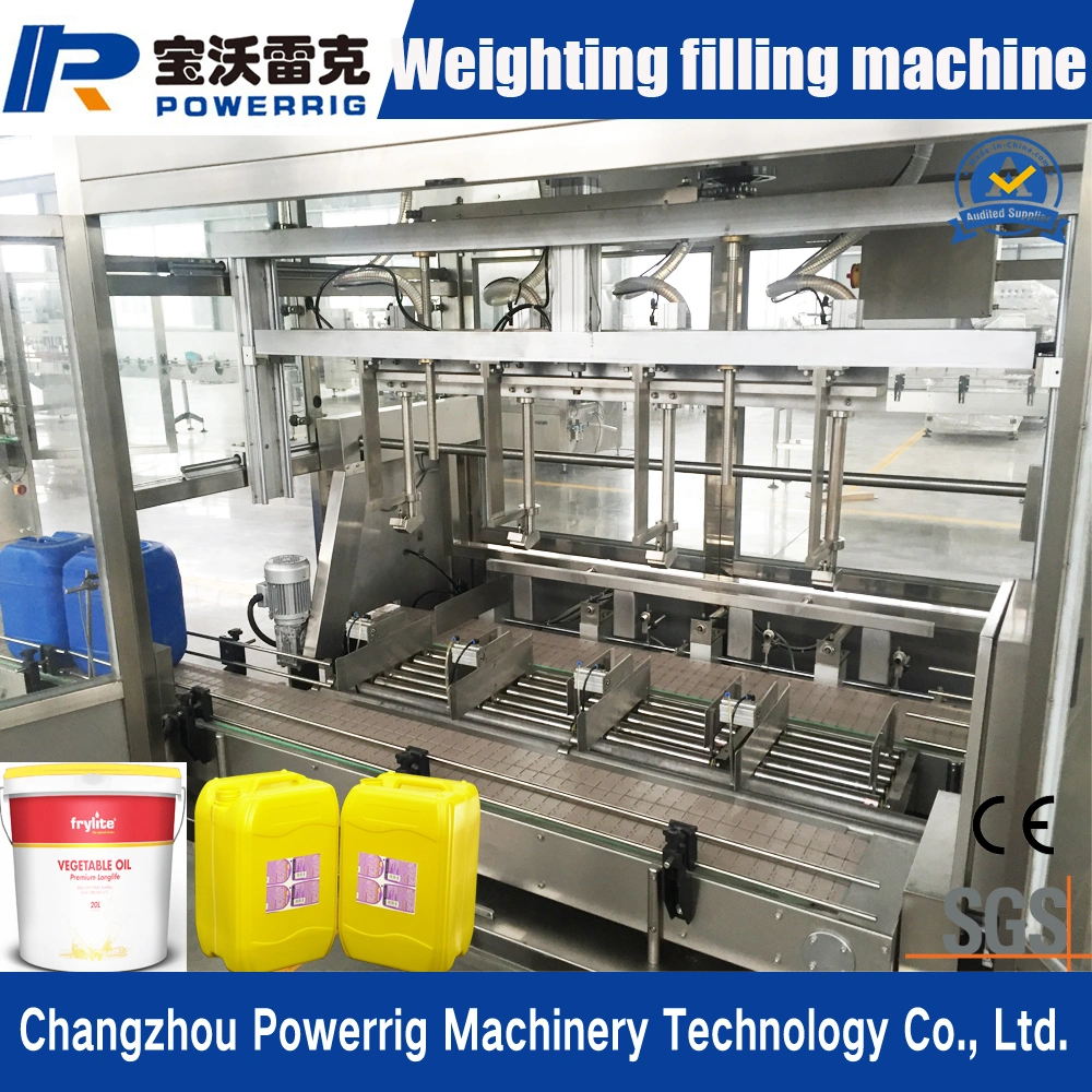 Automatic 4 Heads Weighing Bottle Filling and Capping Machine with Factory Price