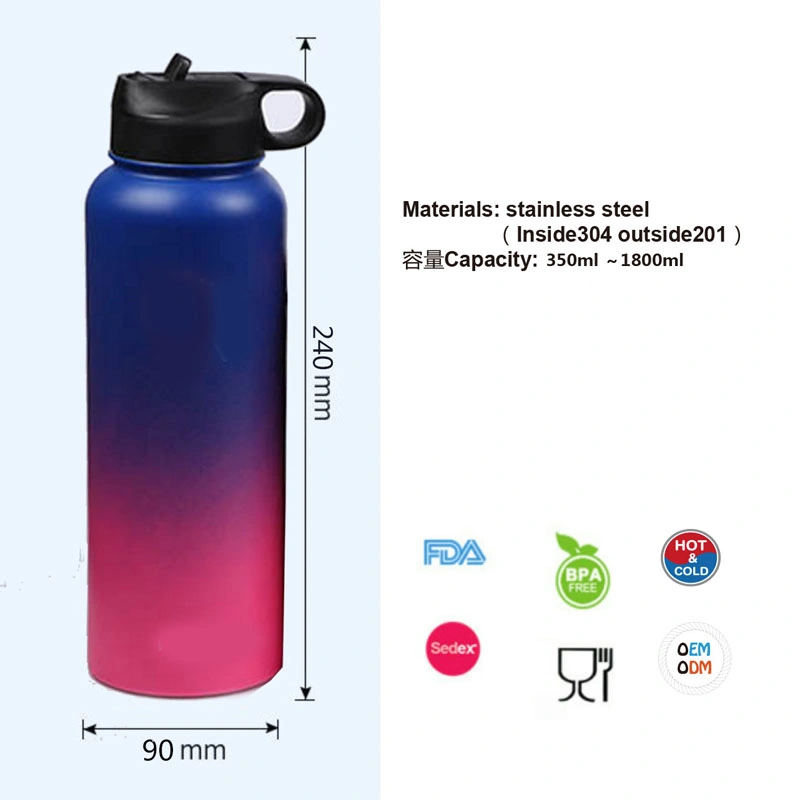 Leak Proof Power Coating Wide Mouth Thermo Hydro Bottle Flask