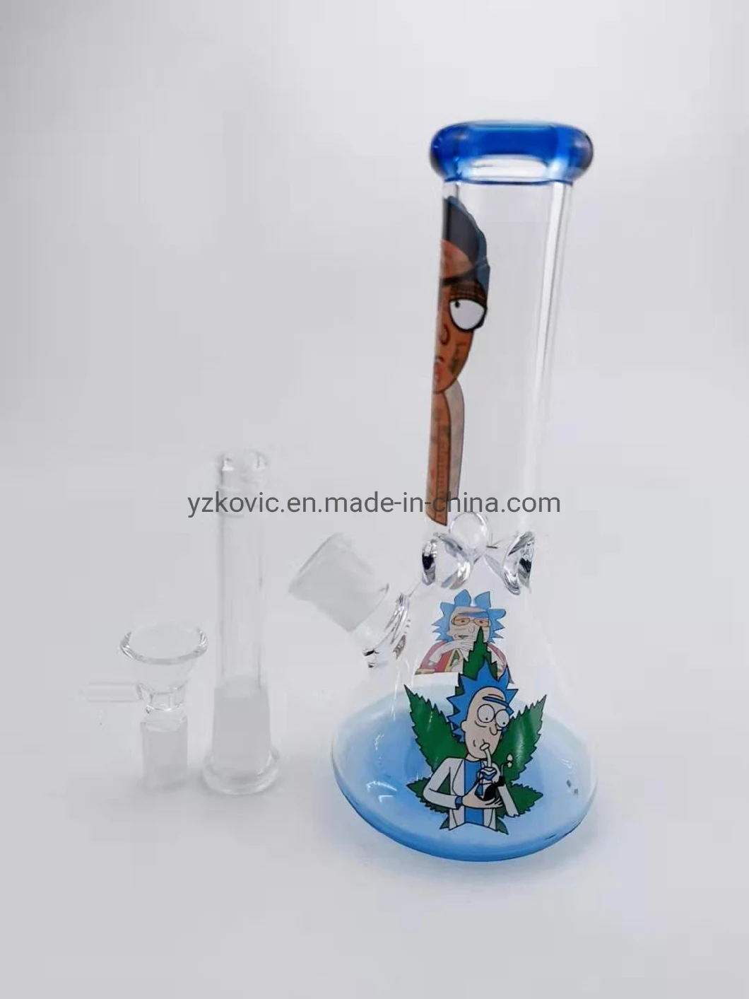 New Design Glass Water Pipe Glass Beaker Pipe 14mm Include Bowl with Wholesale Price