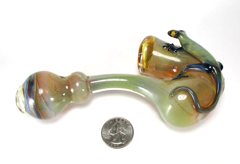 a Gecko Sherlock Glass Water Pipe Hookah Glass Smoking Accessories Glass Beaker Pipe