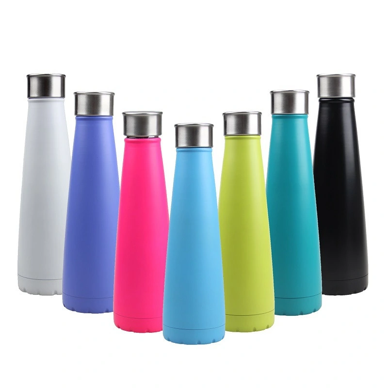 2ND Generation Cola Shape Flask Conical Shape Stainless Steel Vacuum Insulation Thermos Flask with Multiple Colors