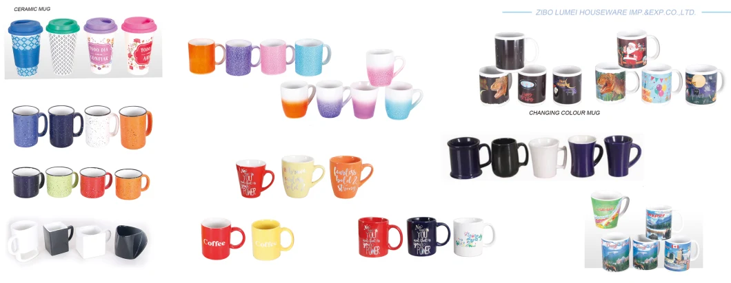 Wide V Funnel Ceramic Coffee Mug Sublimation Transfer Printing Cheap