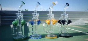 Borosilicate Colorful Thick Base Glass Beaker Water Pipe 14mm Female Joint