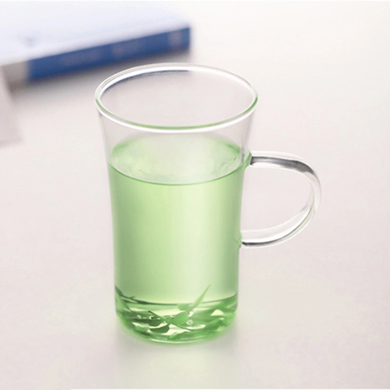 300ml Single-Layer Glass Heat-Resistant Water Cup with Handle