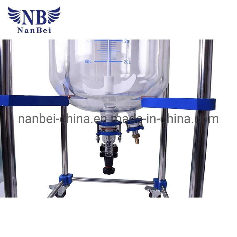 Laboratory Glass Reactor 50L Jacket Glass Reactor Chemical Reactor