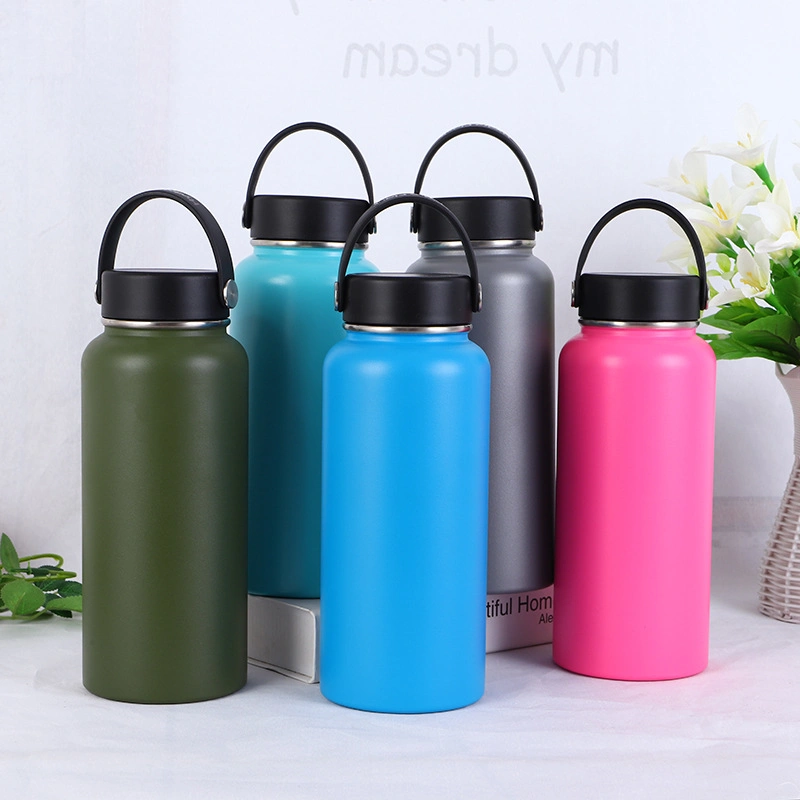 Double Walls Stainless Steel Water Hydro Flask Wide Mouth Sport Thermal Flask in 18oz / 32oz