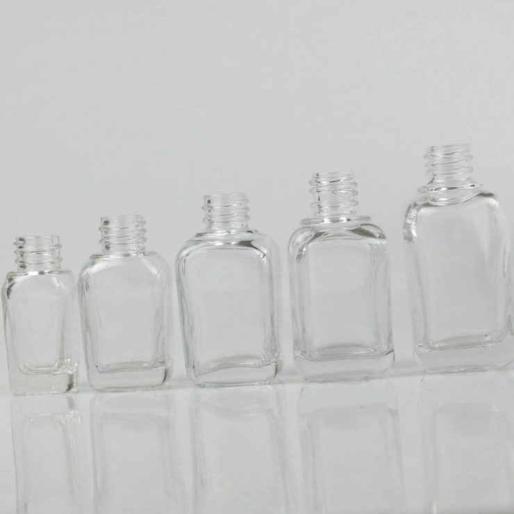 Square Transparent Glass Bottle Cosmetics Thick-Bottom Pressure Dropper Empty Bottle Essential Oil Bottle
