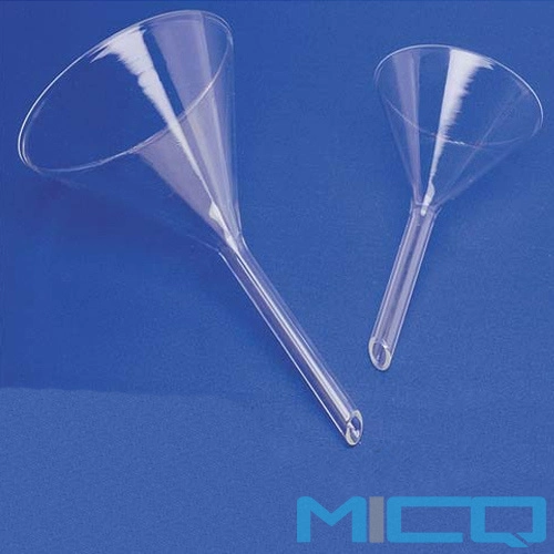 Clear Laboratory Conical Quartz Glass Funnels/Quartz Labware