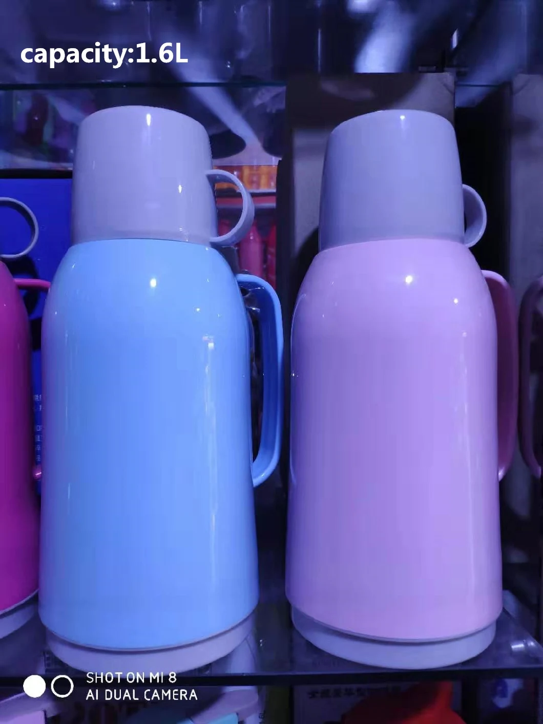 Plastic Vacuum Flask Thermos 1L 1.6L Coffee Pot Flask