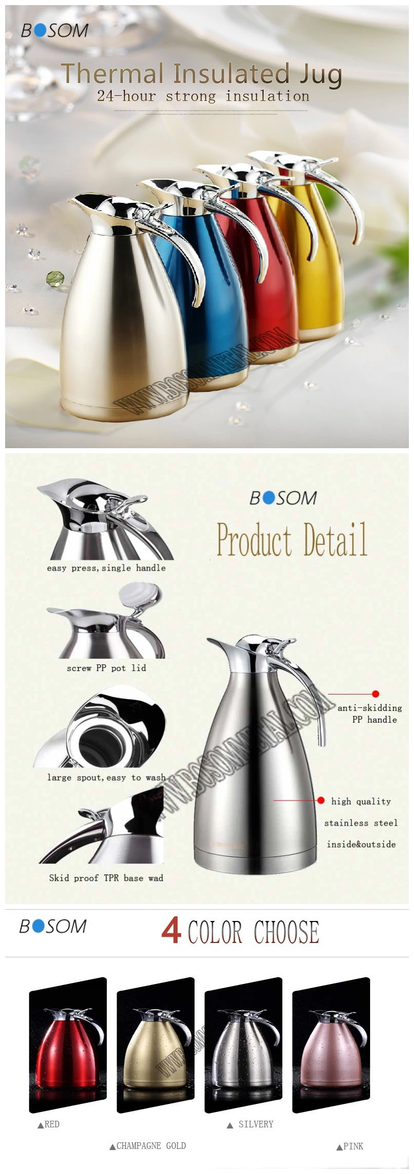 Stainless Steel Insulate Thermal Flask/ Coffee or Milk Using Flask