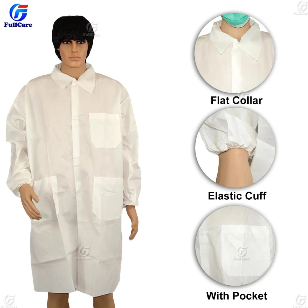 Medical Lab Coat, Nonwoven Lab Coat, Disposable Lab Coat, Protective Lab Coat, Lab Coat, Microporous Lab Coat, Waterproof Lab Coat