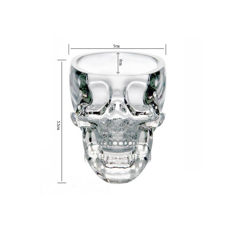 Skull Water Bottle Coffee Cup Heat-Resistant Double Wall Glass Cup Beer Glass with Handle