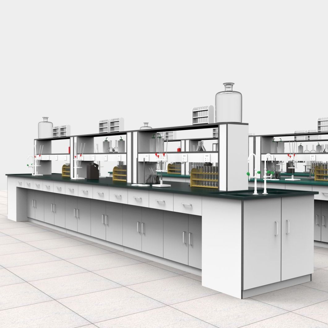 Chemistry Wood Lab Bench, Chemistry Wood Lab Furniture with Reagent Shelf
