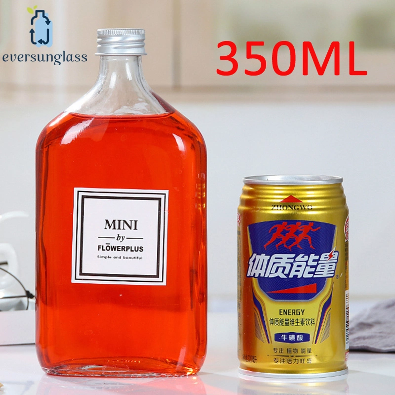 100ml Whisky Bottle Flat Glass Bottle Bar Supplies Characteristics of The Bottle