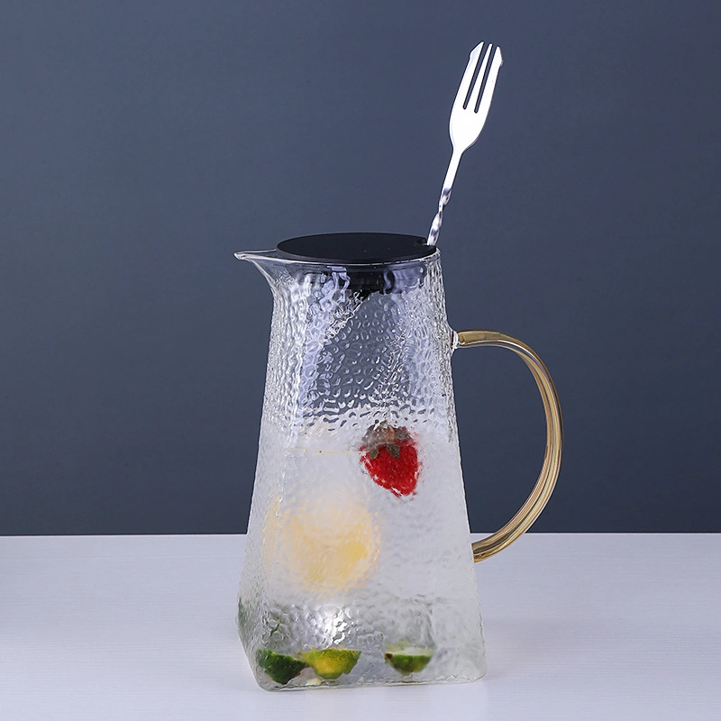 Trapezoid Borosilicate Glass Cold Kettle Water Pot High Temperature Resistant Kettle 1.5L